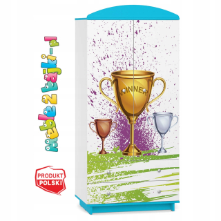 Detská šatníková rozprávka W04 Modrá biela UV grafika
