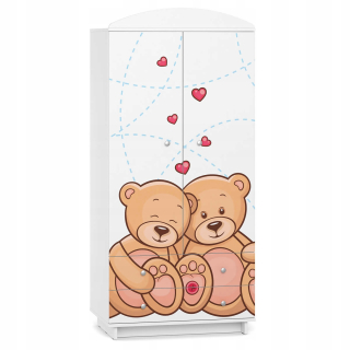 Detská šatníková rozprávka rozprávka W04 Teddy Bears White Graphics Print