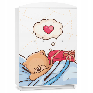 Detská šatníková rozprávka rozprávka W05 Teddy Bears White Graphics Print