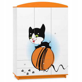 Detská šatníková rozprávka rozprávka W06 Kitty Orange Print