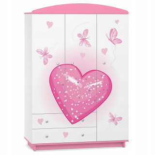 Detská šatníková rozprávka W06 Teddy Bear Pink White Motifs