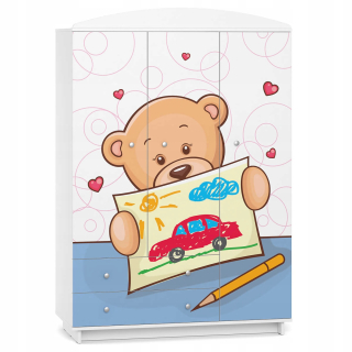 Detská šatníková rozprávka W06 Bears White Graphics Print