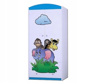Šťastný SZ06 -B šatník - modrá - detská izba