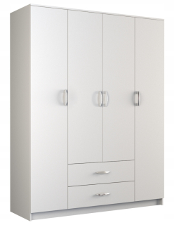 Romana dvere šatníka 2 zásuvky 160 cm biely salón