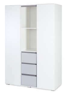 Trójegenta šatník Dalia Gray Kluupś White Grey