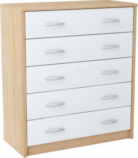 Karbinový hrudník so zásuvkami 74 cm Sonoma/White Oak
