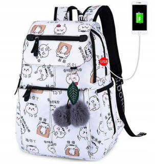 Batohský batoh so vzormi nabíjania USB