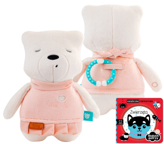 Rushle Rushling Bear pre spánok kolickú hluk +Teether