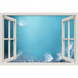 Seba -adhézne 3D dýha Dandelion Window 120x80