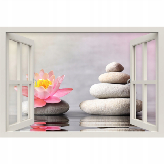 Self -adhézne 3D dýha Spa Stones okno 120x80