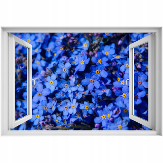 Samolepiaca 3D dyha Zábudkové okno 90x60