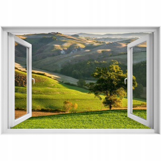 Samostatne 3D dýha Toskánske okno 90x60