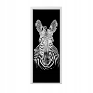 Self -adhézne tapeta pre dvere do domáceho obrysu Zebra