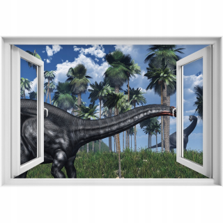Self -adhézne 3D slepka na okno apatosauur dinosaurus