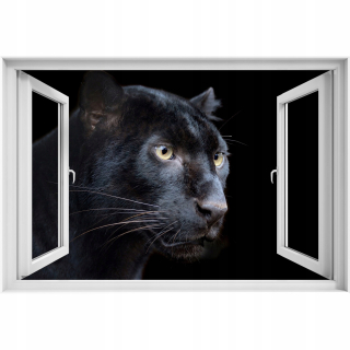 Self -adhézne 3D okenný panter Panther 90x60