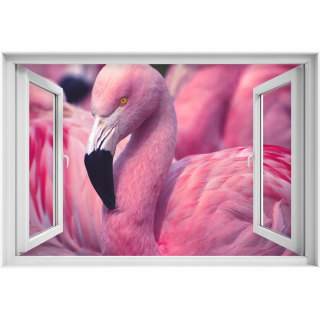 Self -adhézne 3D okno Flaming Bird 90x60