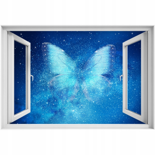 Self -adhézne 3D okenný stánok Butterfly 90x60