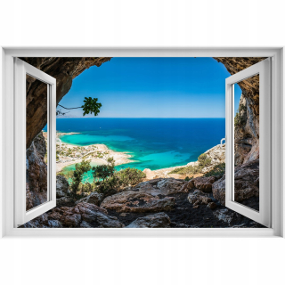 Self -adhézne 3D okenné nálepka Cave Grécko