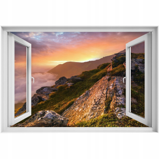 Self -adhézne 3D nálepka na okno Carpathians Mountains 90x60