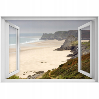 Self -adhézne 3D okenné nálepka Wales 90x60