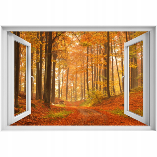 Samolepiaca okenná 3d nálepka Jesenný les 90x60