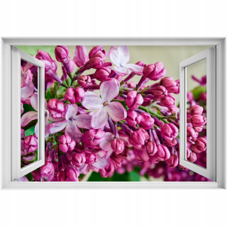 Self -adhézne 3D okno Pink Lilie 90x60
