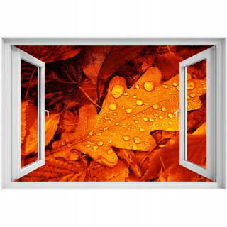 Self -adhézne 3D okenné nálepka Oak Leaf 90x60