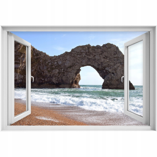 Self -adhézne 3D okenné nálepka Arc Coast 90x60