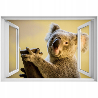 Self -adhézne 3D slepka na okno Teddy Bear 90x60