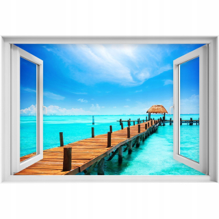 Samolepiaca okenná 3D nálepka Mexico Pier 90x60