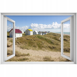 Self -Adhhesive 3D okenné nálepka Dune Beach 90x60