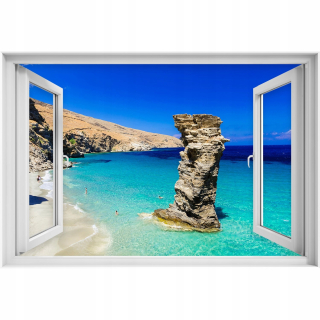 Samostatne 3D pláže s nálepkou na 3D okien Grécko 90x60