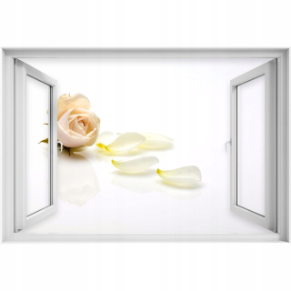Self -adhézne 3D okno Pink Rose 90x60