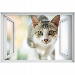 Self -adhézne 3D nálepka Zvieratá Cat 90x60