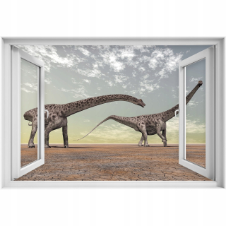 Self -adhézne dinosaurus 90x60 Dinosaur okno okno