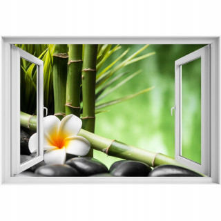 Frangipani bambus 90x60 nálepka