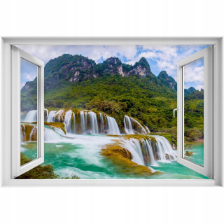 Samolepiaca samolepka na okno Waterfall Ban Gioc 90x60