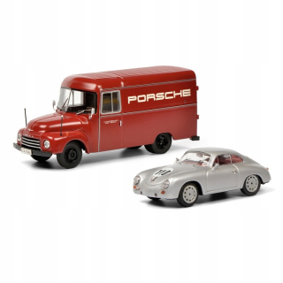 Schuco Opel Blitz 1,75T Red a Porsche 356 #110 1