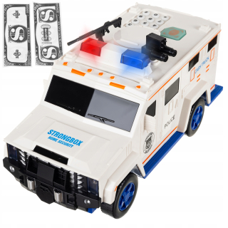 SEJF Piggy Bank Auto polícia na kolíkoch bankoviek