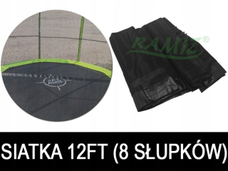Trampolínová sieť 12FT - 8 polí Čierna