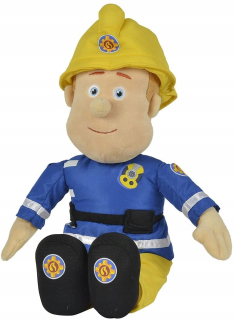 Hasič Simba sám maskot s prilbou 45 cm figuríny