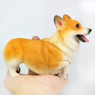Simulácia Corgi Animal Model Doll Doll Doll. PVC