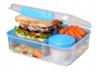 Sistema lunchbox bento 5-komorový to-go 1650ml MODRÁ