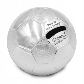 Futbalová prasiatko s gravírovaním krstu