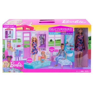 Zložený sviatočný dom Mattel Barbie fxg55