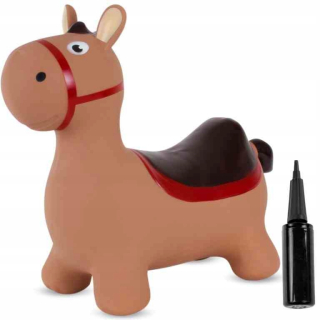 Gumový jumper pre deti hračky hnedý somár