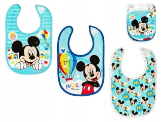 Bavlnené sliny Mickey Mouse 4m+ 3 ks. Lulabi