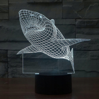 Smartera  3D Tvar žraloku Color Zmeniť USB