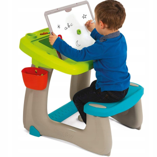 Smoby Desk s lavicou dvojitou tabuľkou 2in1