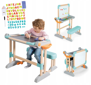 Smoby Drevená tabuľka magnetická tabuľka 2in1